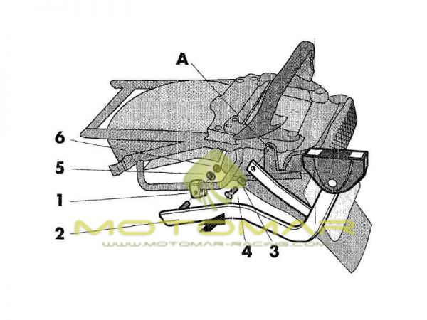 FIJACCION TOP SHAD HONDA CB500 94/95