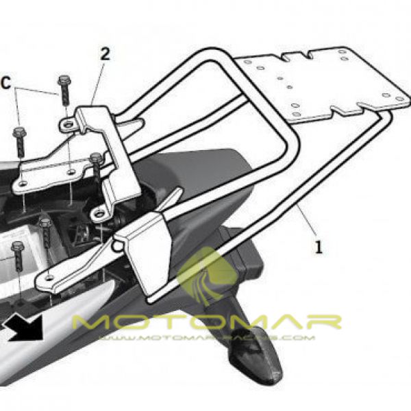 FIJACCION TOP SHAD HONDA CBR125/250 