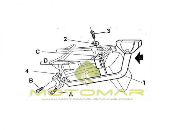 FIJACCION TOP SHAD HONDA VFR 800 99