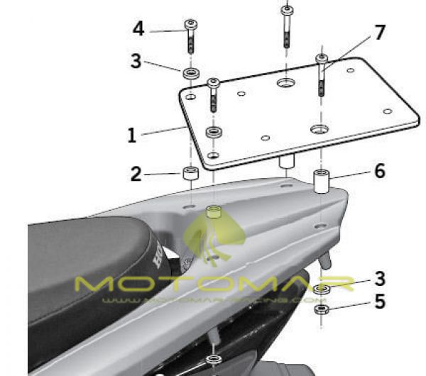 FIJACCION TOP SHAD HONDA VISION 125 12>