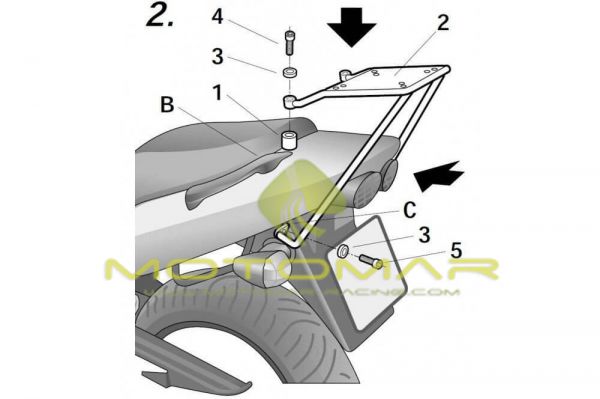 FIJACCION TOP SHAD KAWASAKI ZR-7 99