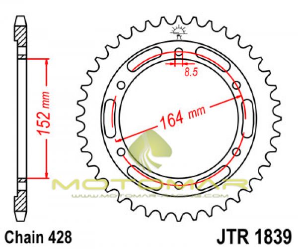 CORONA JT 1839 DE ACERO CON 55 DIENTES