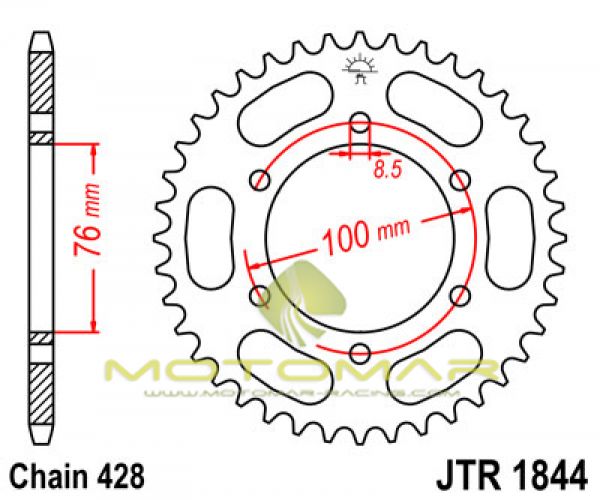 CORONA JT 1844 DE ACERO CON 48 DIENTES