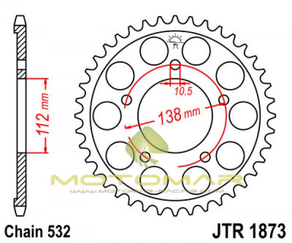 CORONA JT 1873 DE ACERO CON 48 DIENTES