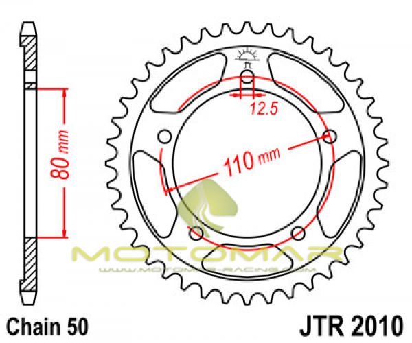 CORONA JT 2010 DE ACERO CON 40 DIENTES