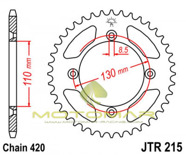 CORONA JT 215 DE ACERO CON 49 DIENTES