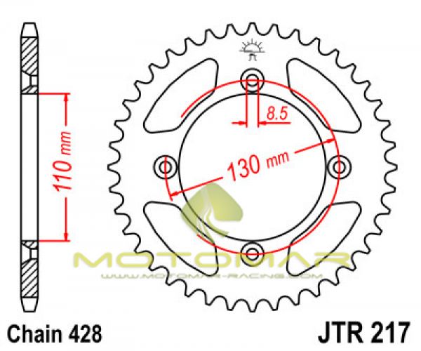 CORONA JT 217 DE ACERO CON 49 DIENTES