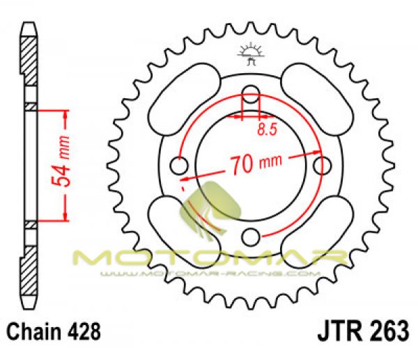 CORONA JT 263 DE ACERO CON 40 DIENTES