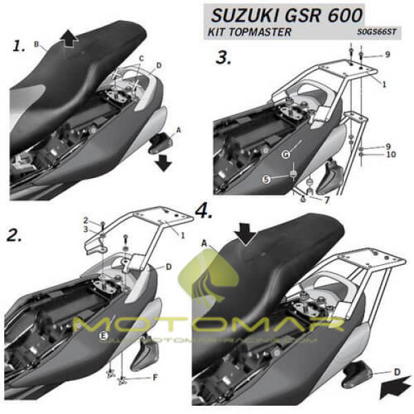 FIJACCION TOP SHAD SUZUKI GSR 600