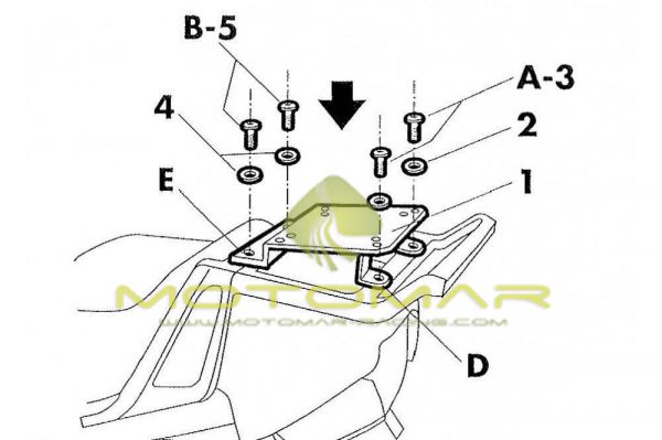 FIJACCION TOP SHAD BMW RT/K1100 LT 95