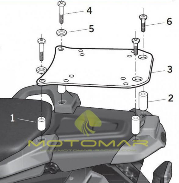 FIJACCION TOP SHAD YAMAHA XT 660 Z TENERE 08